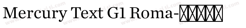 Mercury Text G1 Roma字体转换
